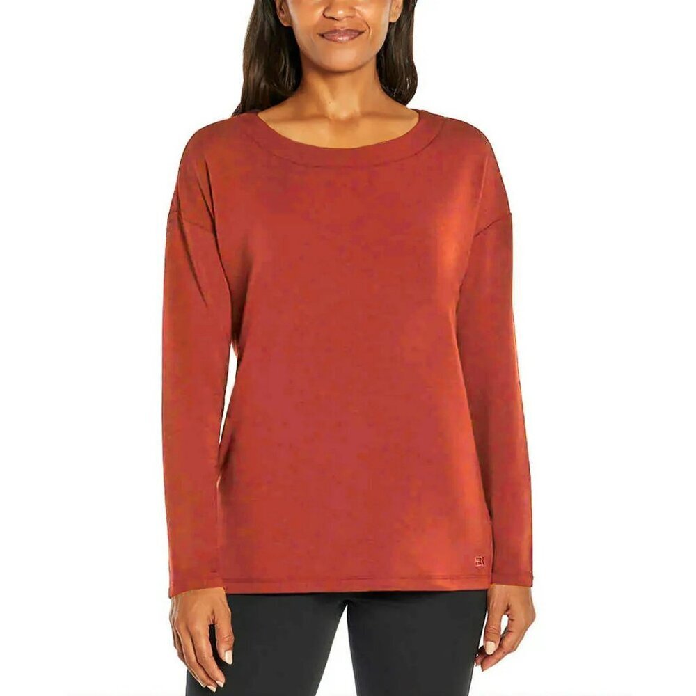 Banana Republic Women's Cozy Crewneck Pullover Top Orange, Medium